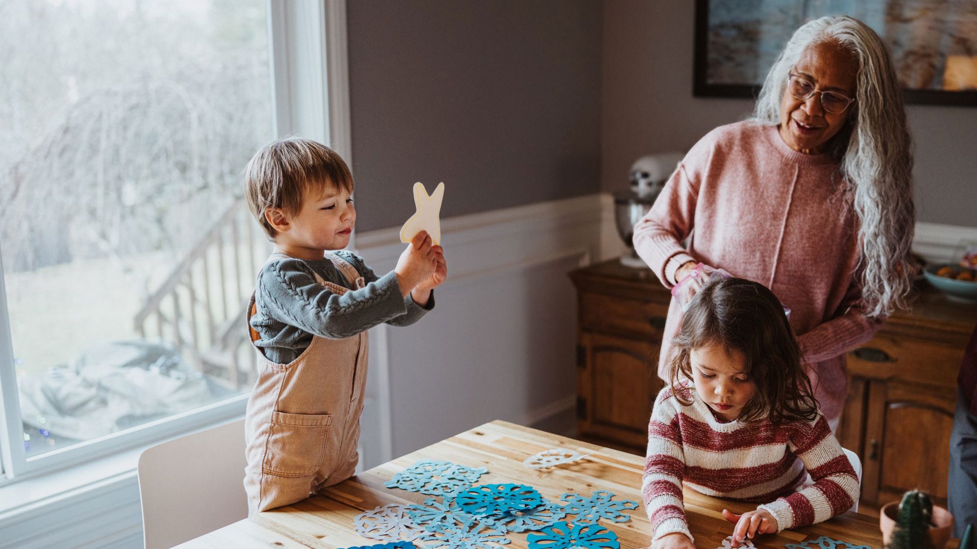 Grootouder Doelgroep Winter Knutselen Binnen Kleinkinderen